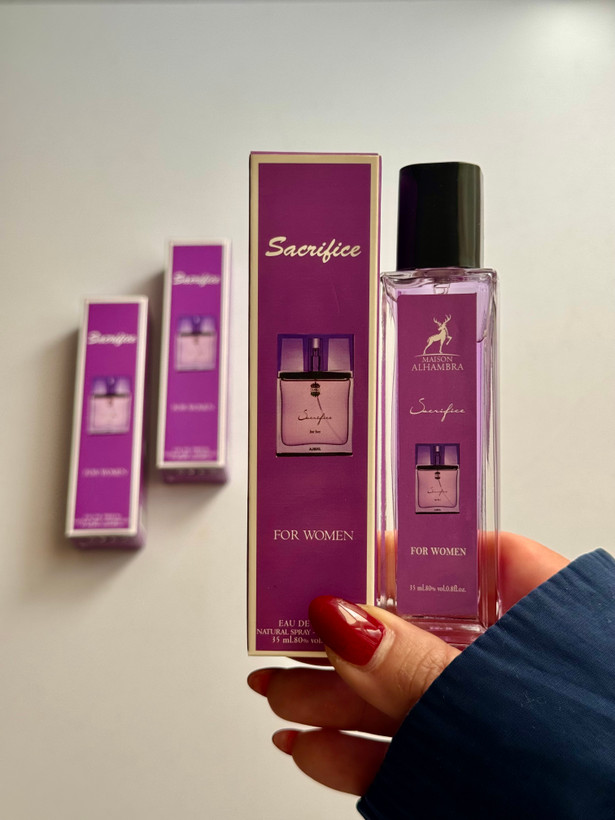 عطر ساکریفایس الحمبرا حجم ۳۵ میل اقتصادی